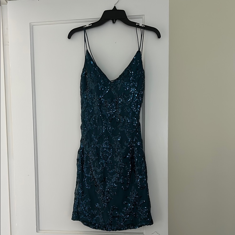Windsor Teal Sequin Dress